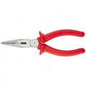 Длинногубцы Econom, 160 мм, прямые шлифованные, пластмассовые рукоятки Matrix