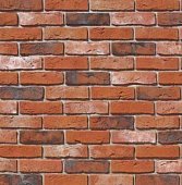 Декоративно-облицовочные изделия "Лондон брик" (London brick), терракотовый состаренный, плоскостной, Нормативная ширина шва 1,2 см.(1,16 м2) 303-60