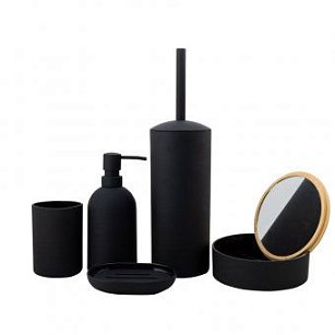 Мыльница COAL чёрный, пластик SWP-7027BLK-04