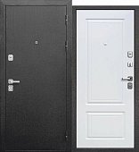 Дверь входная металлическая Толстяк Букле Черный Белый ясень 860 левая