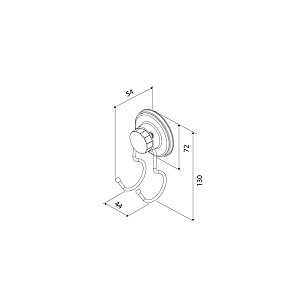 Крючок, проволока стальная, черный матовый, Easy, Milardo, EASBWS0M41
