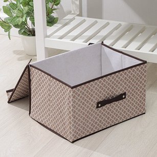 Короб для хранения с крышкой 40х30х25 см "Браун"