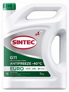 Антифриз SINTEC G-11 EURO -40°C 5кг (зеленый)