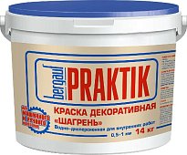 Краска декоративная для стен Bergauf Praktik Шагрень 14 кг Россия