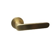 Ручка круг розетка "GRIFF" S-19 slim сатин золото STATUS