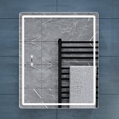 Шкаф зеркальный Geometry Step 500 со светодиодной подсветкой