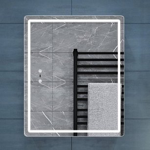 Шкаф зеркальный Geometry Step 500 со светодиодной подсветкой