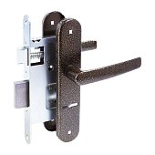 Замок врезной с ручкой Птимаш ЗВ9-4.08 бронза