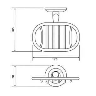 Мыльница решетка к стене овальная A2021