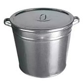 Бак оцинкованный 32л для белья с крышкой без решетки