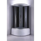 Душевая кабина ВМ-8811Е (80*80*215) высокий поддон, задняя стенка черная, передние стекла тонированные