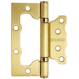 Петля накладная без врезки АЛЛЮР 100х75 2bb sbp 2,5мм матовая латунь 2шт.