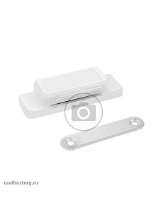 Магнитная защелка мебельная SANBERG 45х15 (белая) малая