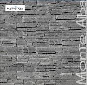 Декоративная гипсовая плитка "Каскад Рейндж" (Cascade Range), графитовый/черный, плоскостной, Без шва (0,39 м2) А239-80