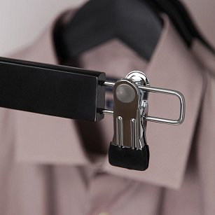 Вешалка для брюк и юбок с зажимами, сорт А, 34x1,2x12,5 см, темное дерево, лотос