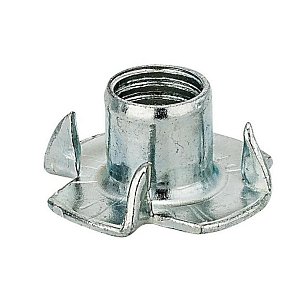 Гайка мебельная забивная М10 (белый цинк 4 шт)