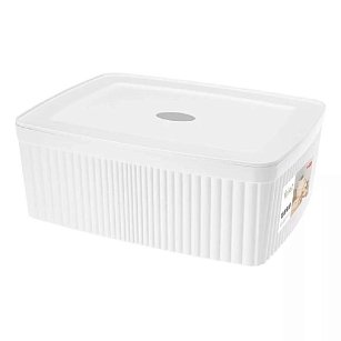 Лоток с крышкой 6,55л "VELVET" 295х225х110 мм белый