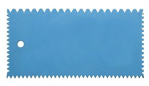 Шпатель пластиковый, зубчатый  100 Россия 1200000