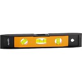 Уровень, 225 мм, 3 глазка, магнитный, пластмассовый "Торпедо" (II) Sparta