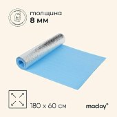 Коврик туристический, фольгированный, 180 х 60 х 0,8 см, синий