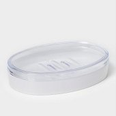 Мыльница 13,3х9,4х2,8см "Joli", цвет снежно-белый