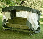 Качели садовые 4-х местные Саванна ткань папермун арт.с1451