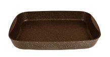 Противень 36,5x26x5,5 см с антипригарным покрытием (кофейный мрамор)