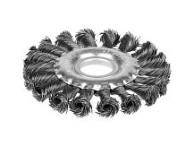 Щетка STAYER "Master" дисковая для УШМ, плетенные пучки проволоки 0,5мм, 125мм/22мм