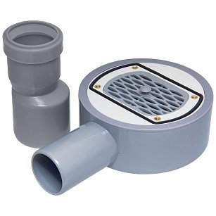 Трап линейный металлический с решеткой, черный d 40/50, длина: 750 мм