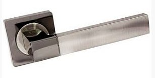 Ручка квад розетка "Перуджа" 512524 (ls-al Перуджа bn/sn) черный никель-мат никель/ls