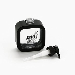 Дозатор для жидкого мыла "Эстетика", черный, 300 мл